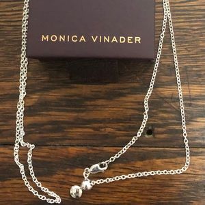 Monica Vinader 32” Sterling Silver Adjustable Chain
